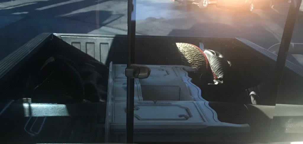 Free TV Stand in Back of the Truck.